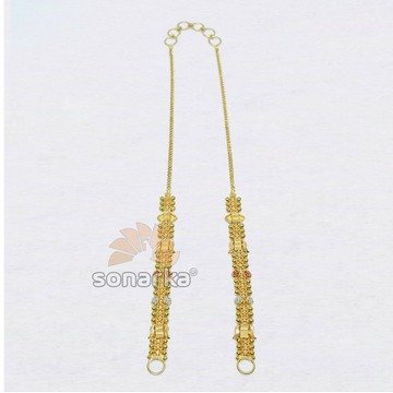 22ct Yellow Gold Fancy Kanser Ear Chain for Women