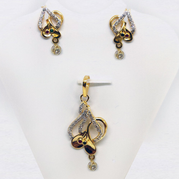 916 gold cz pendant set sk-ps004 by 