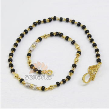 22 Karat 916 Yellow Gold Black Mani Mangalsutra Si... by 