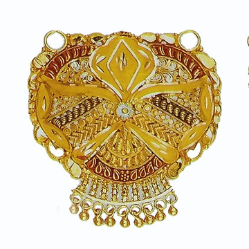 22kt Yellow Gold Fancy Tanmaniya Pendant by 