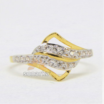 22ct Hallmarked Yellow Gold AD Diamonds Ladies Rin... by 