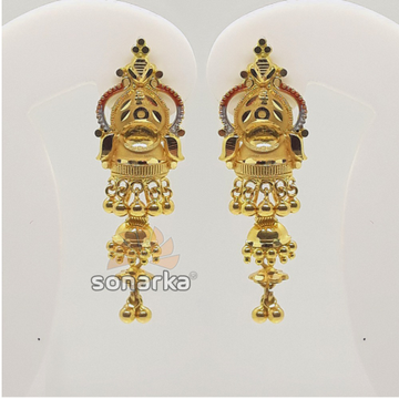 22kt gold hallmarked latkan earrings by 