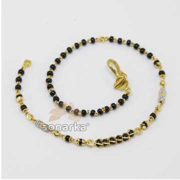 22k 916 Yellow Gold Single Line Mangalsutra Chain... by 
