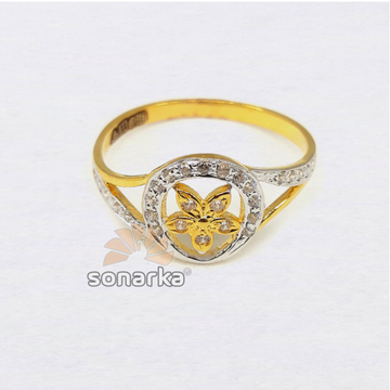 22KT Fancy Star Shaped CZ Ladies Ring by 