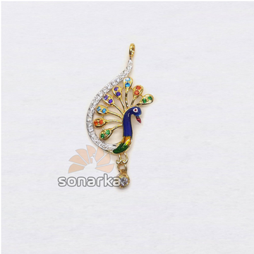 916 Gold Fancy Peacock Shaped CZ Diamond Ladies Pe... by 