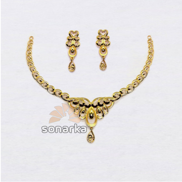 22k-Light-Weight-Yellow-Gold-Necklace-Set by 