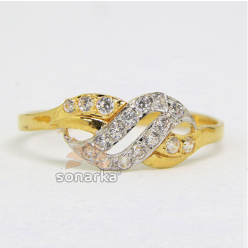 22ct 916 Yellow Gold CZ Diamonds Ladies Ring with... by 