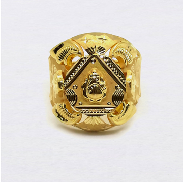 Ganesha design nazrana gold ring by 