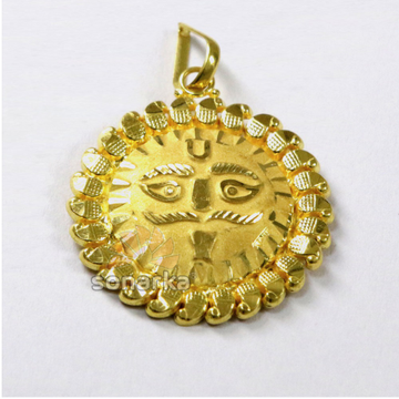 Fancy 22k Plain Gold Surya Sun Pendant by 