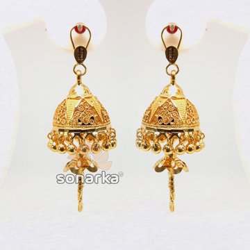 Gold earring jhumka drops sk - e018 by 