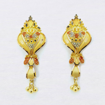 Manufacturer of Ladies 916 gold earrings-lfe49 | Jewelxy - 143289