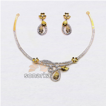 916-Fancy-Lightweight-CZ-Gold-Necklace-Set by 