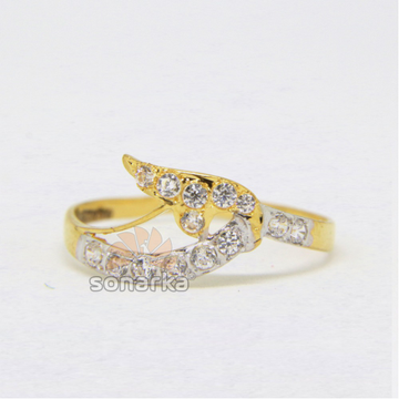 22ct Hallmarked Yellow Gold Casting CZ Diamond Rin... by 