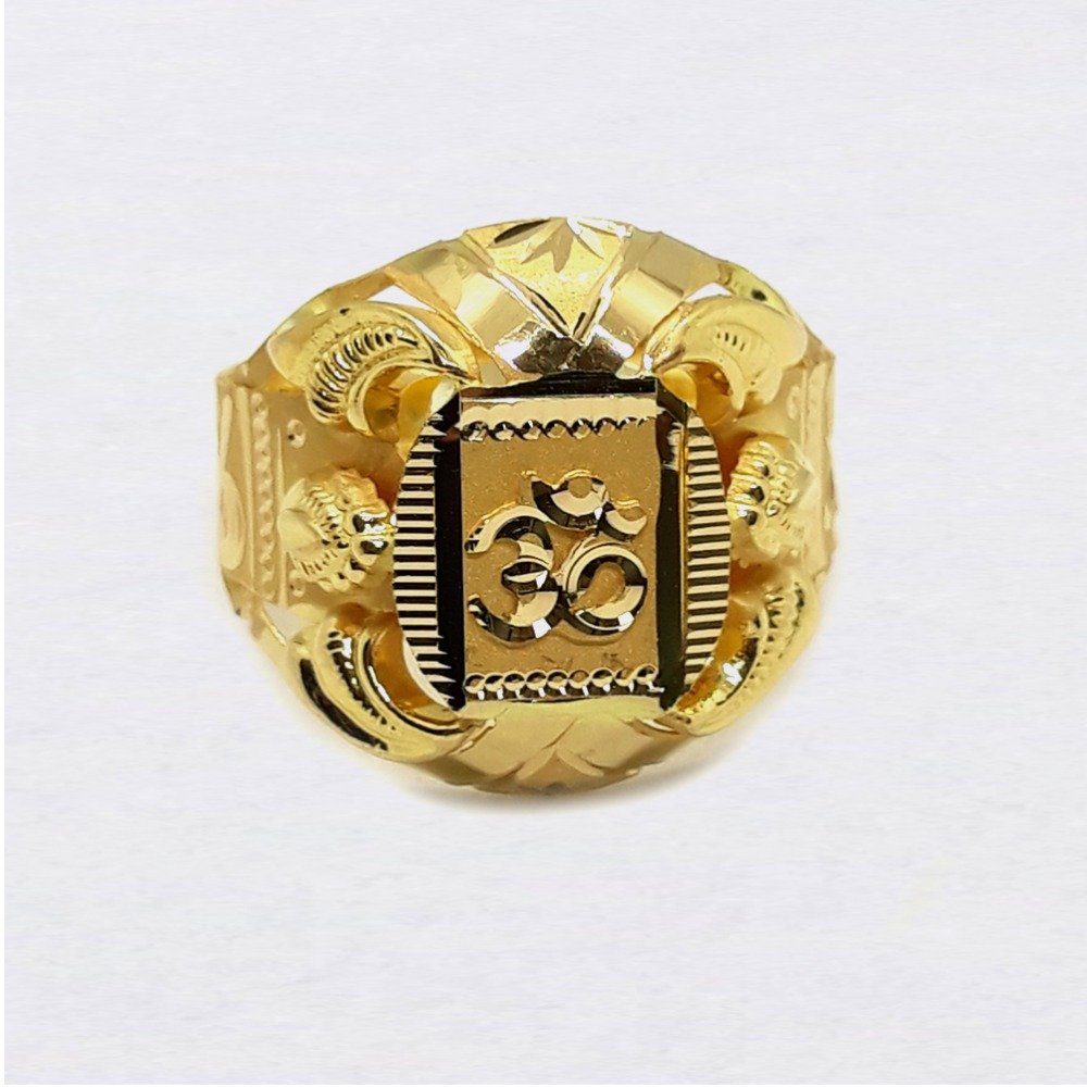 Buy quality 916 gold om gents new design ring in Ahmedabad