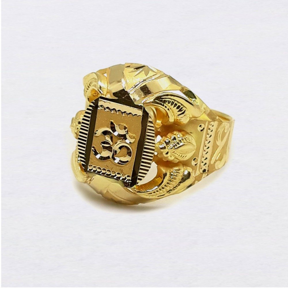 Hindu Sapphire Diamond Carved Bone 22 Karat Gold Lakshmi Goddess Ring |  Wilson's Estate Jewelry