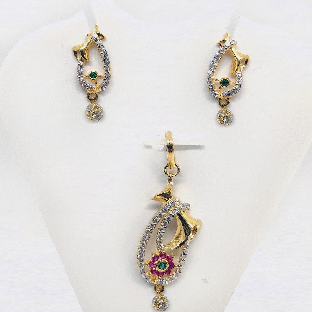 916 Gold CZ Pendant Set SK-PS006