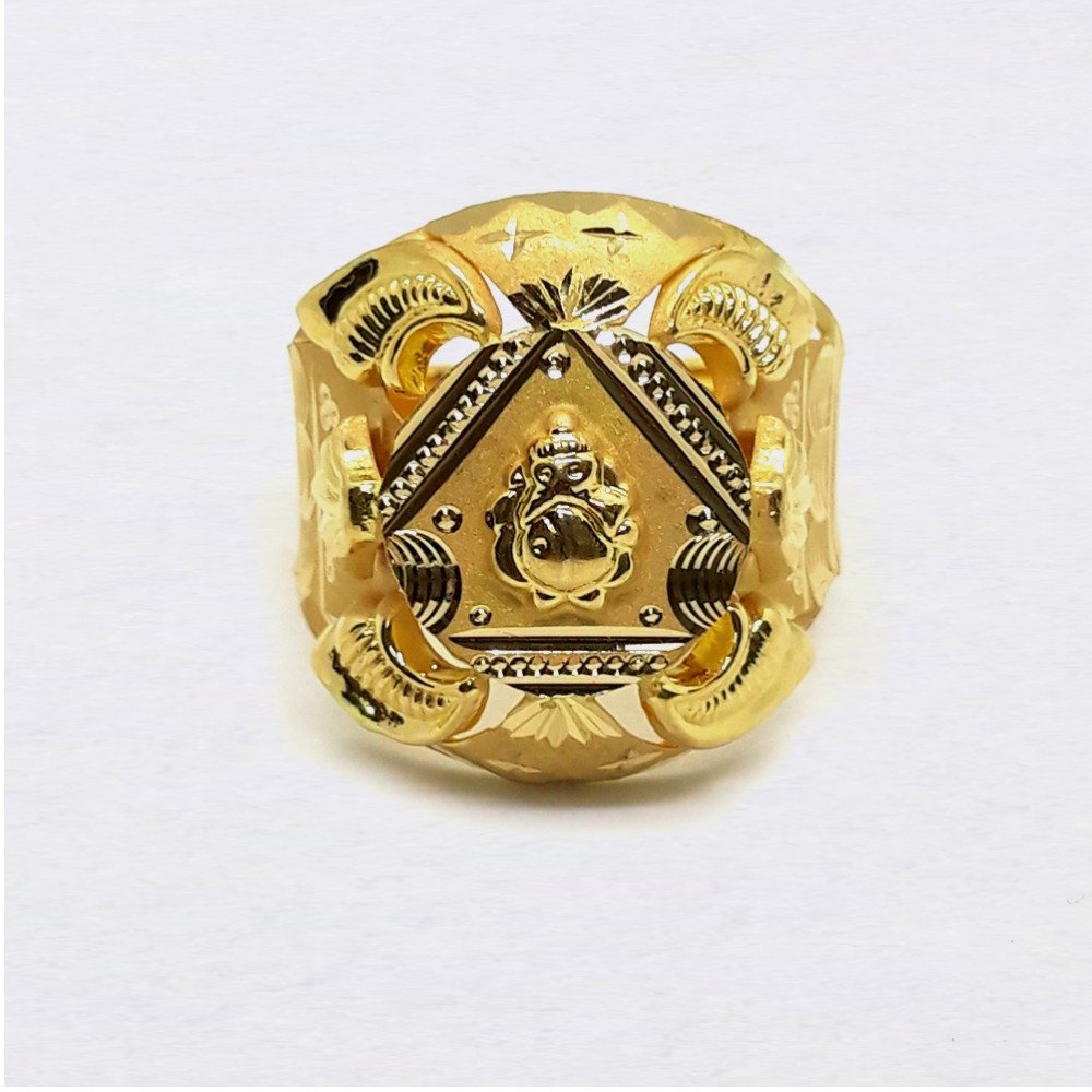 Ganesha design nazrana gold ring