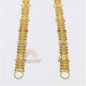 22ct Yellow Gold Fancy Kanser Ear Chain for Women