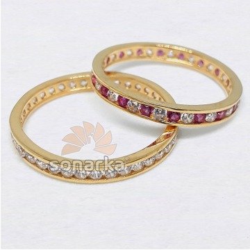 22k CZ Gold Bands & Ring Light Weight for Womens