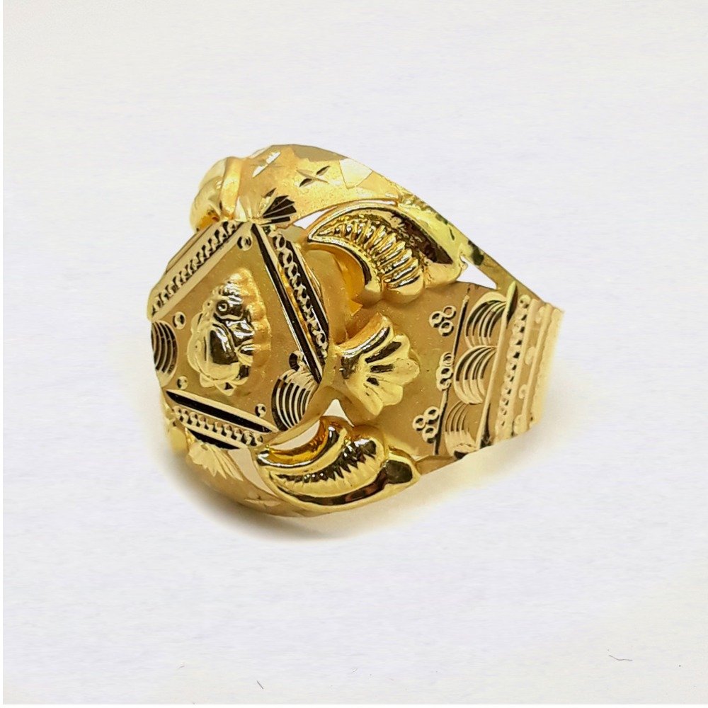 Ganesha design nazrana gold ring