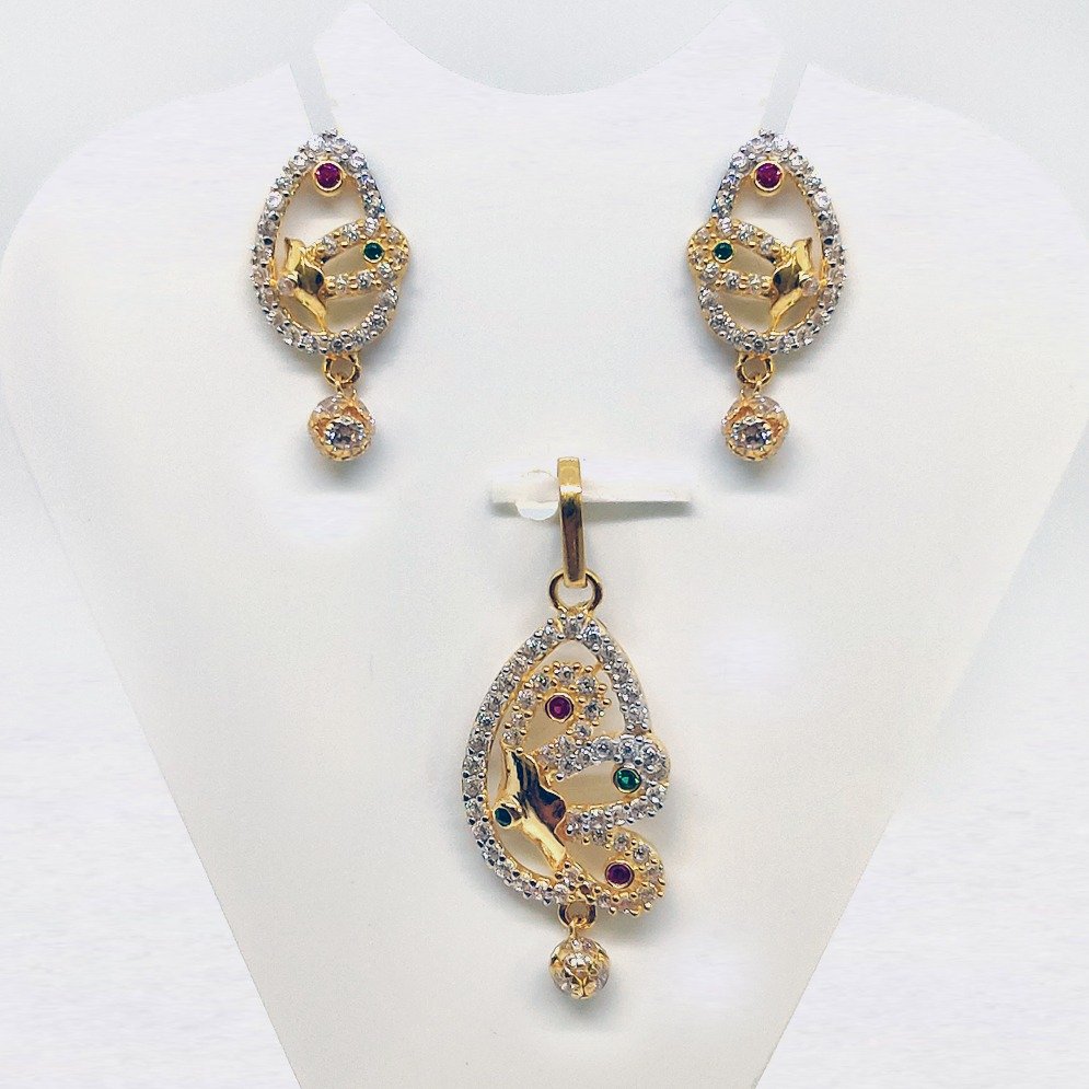 916 Gold CZ Pendant Set SK-PS002