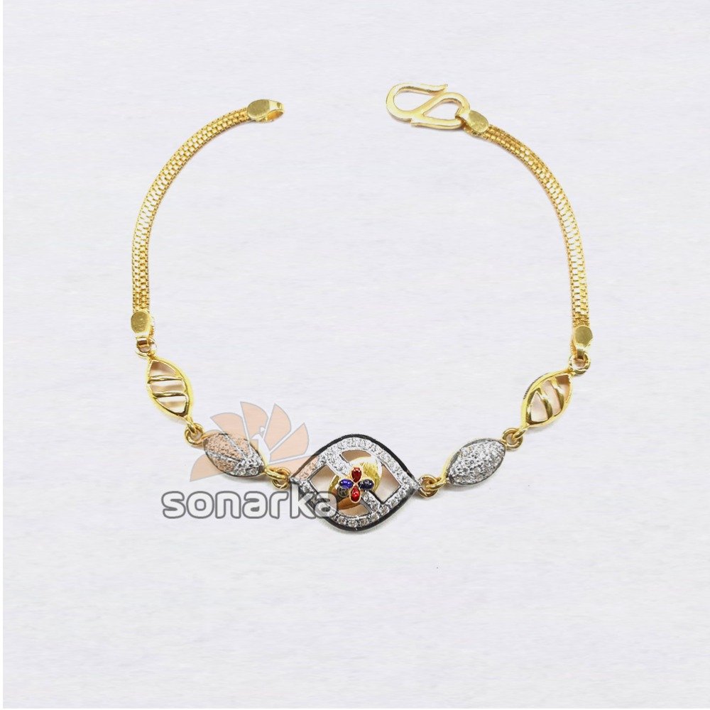 916 Gold Hallmarked CZ Diamond Ladies Lucky