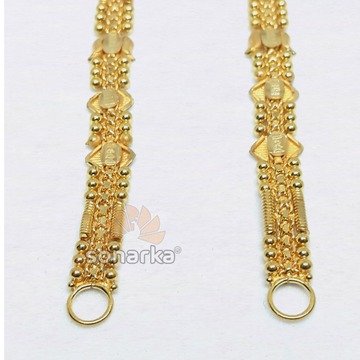 22k Hallmarked Yellow Gold Fancy Kanser Ear Chain for Women