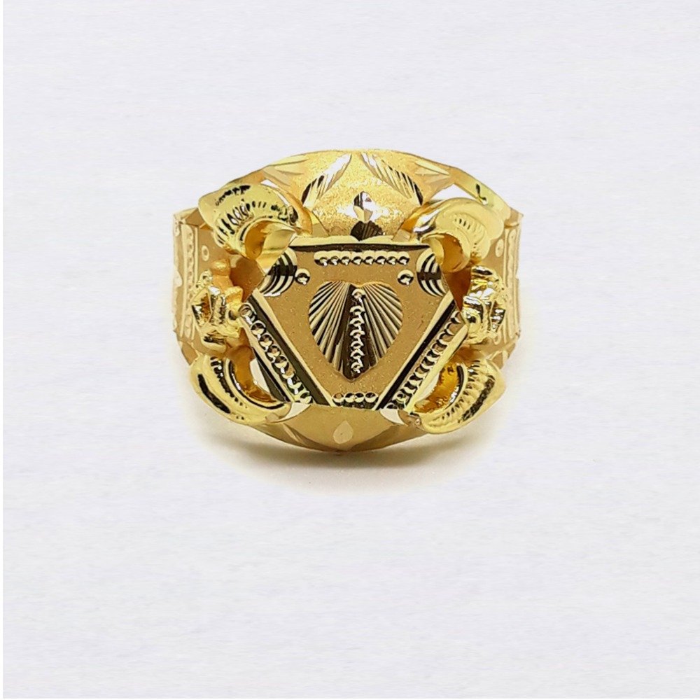 Heart Design Nazrana Gold Ring For Men
