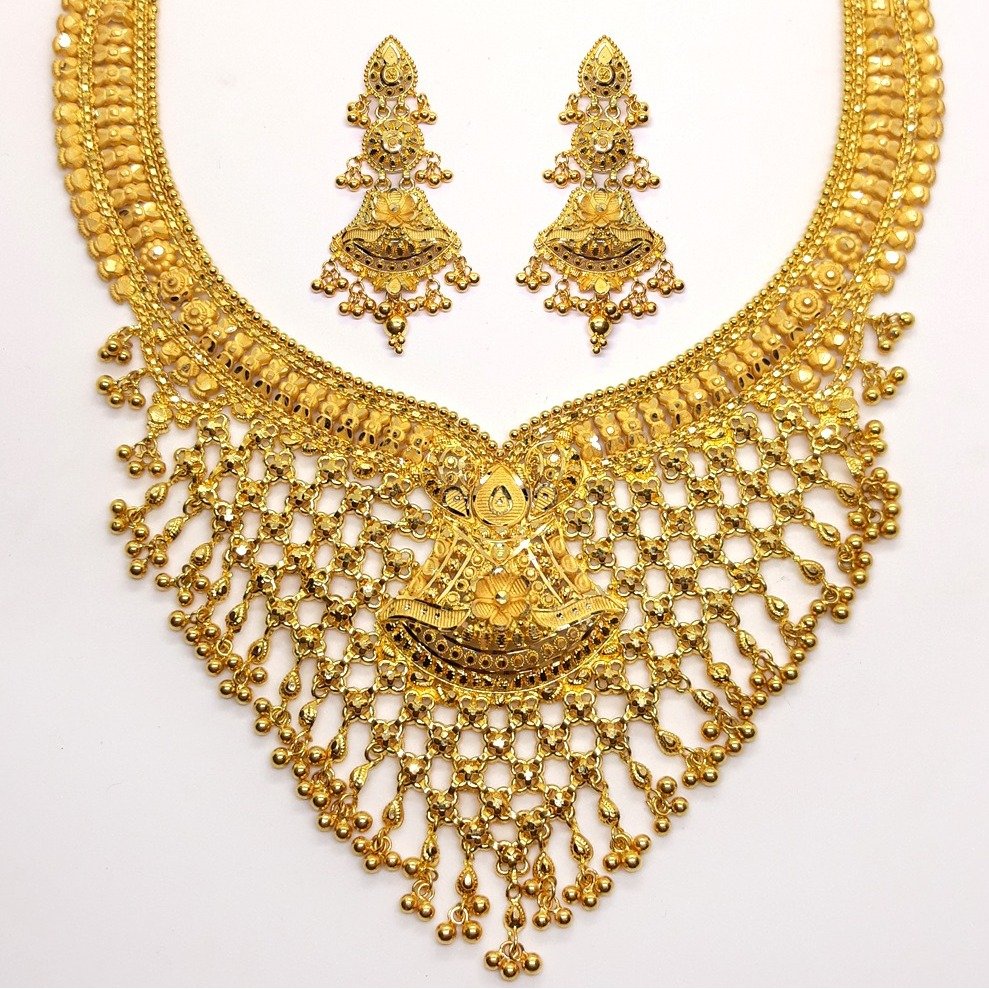 Gold jewellery set for bridal sk - gb002